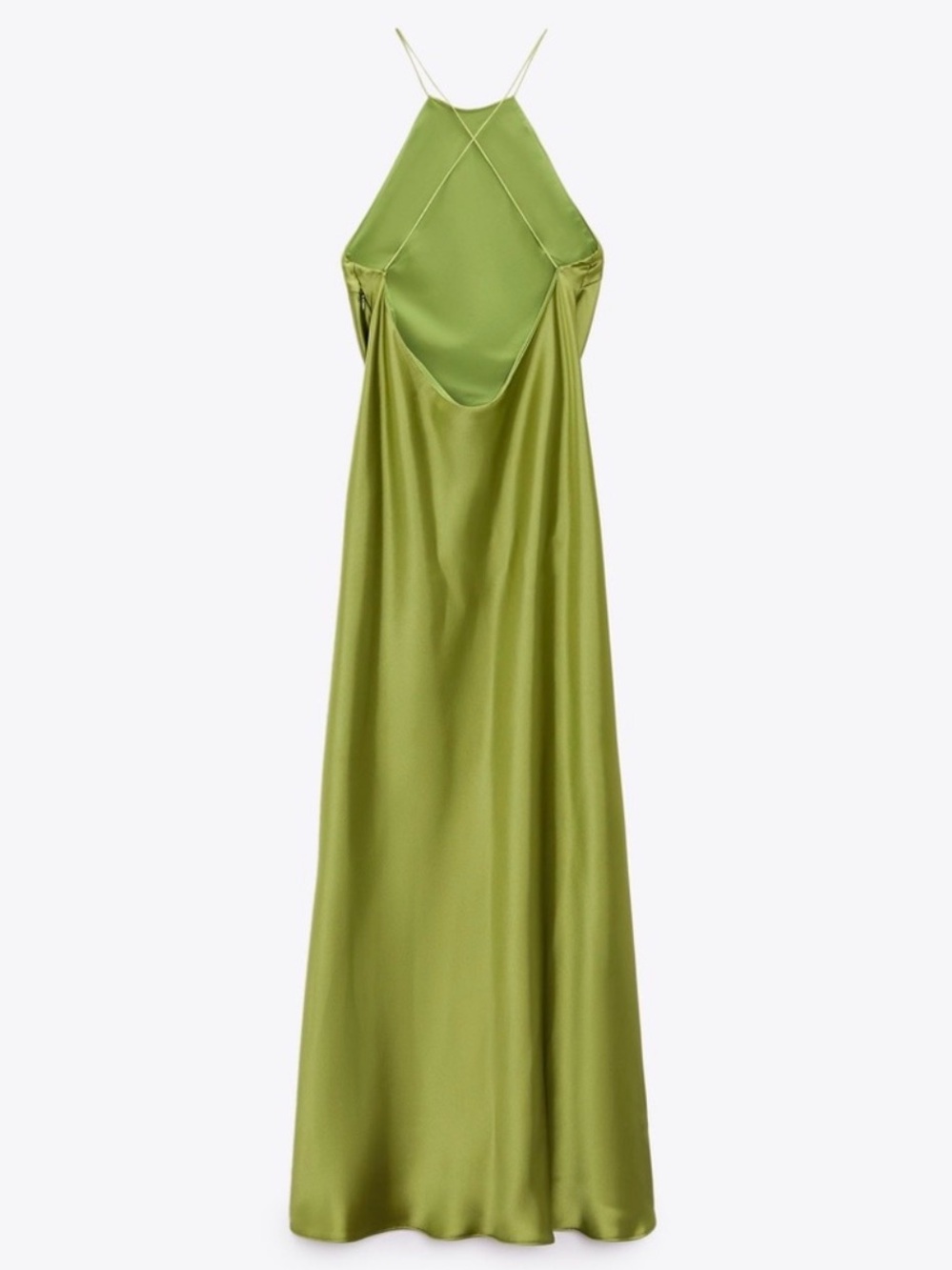 ZARA Satin Slip Dress with Spaghetti Straps NWT M - Picture 9 of 16